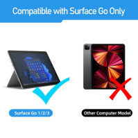 Uogic Typový kryt pro Microsoft Surface Go 3/Surface Go 2/Surface Go - Tenký přenosný bezdrátový klávesnice pro Surface Go s pod